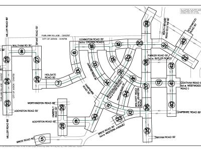 Map on Spring 2024 gas line work in Fairlawn Heights 