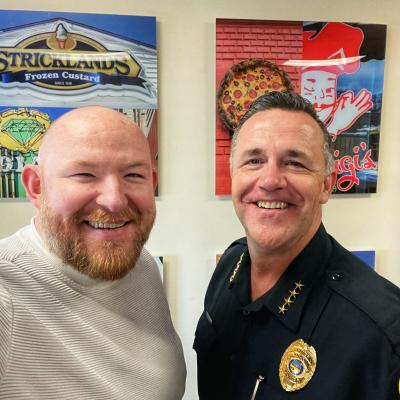 Councilman Hardy with Akron Police Chief Brian Harding